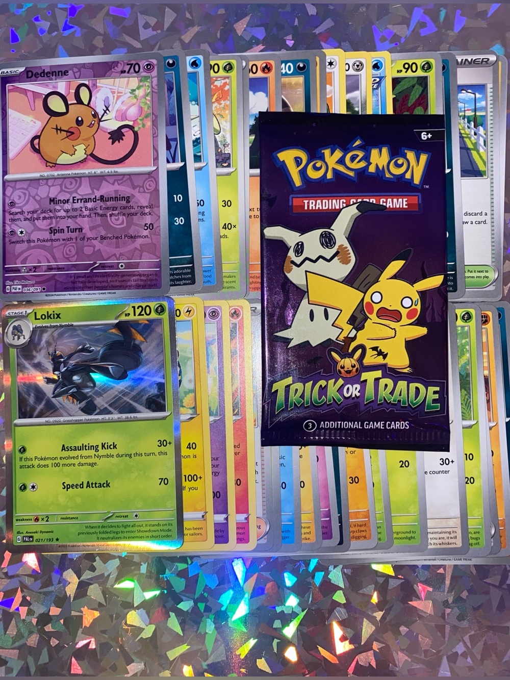 Sealed Pokémon Trick or Trade Booster Pack + 40 Assorted Pokémon Trading Cards